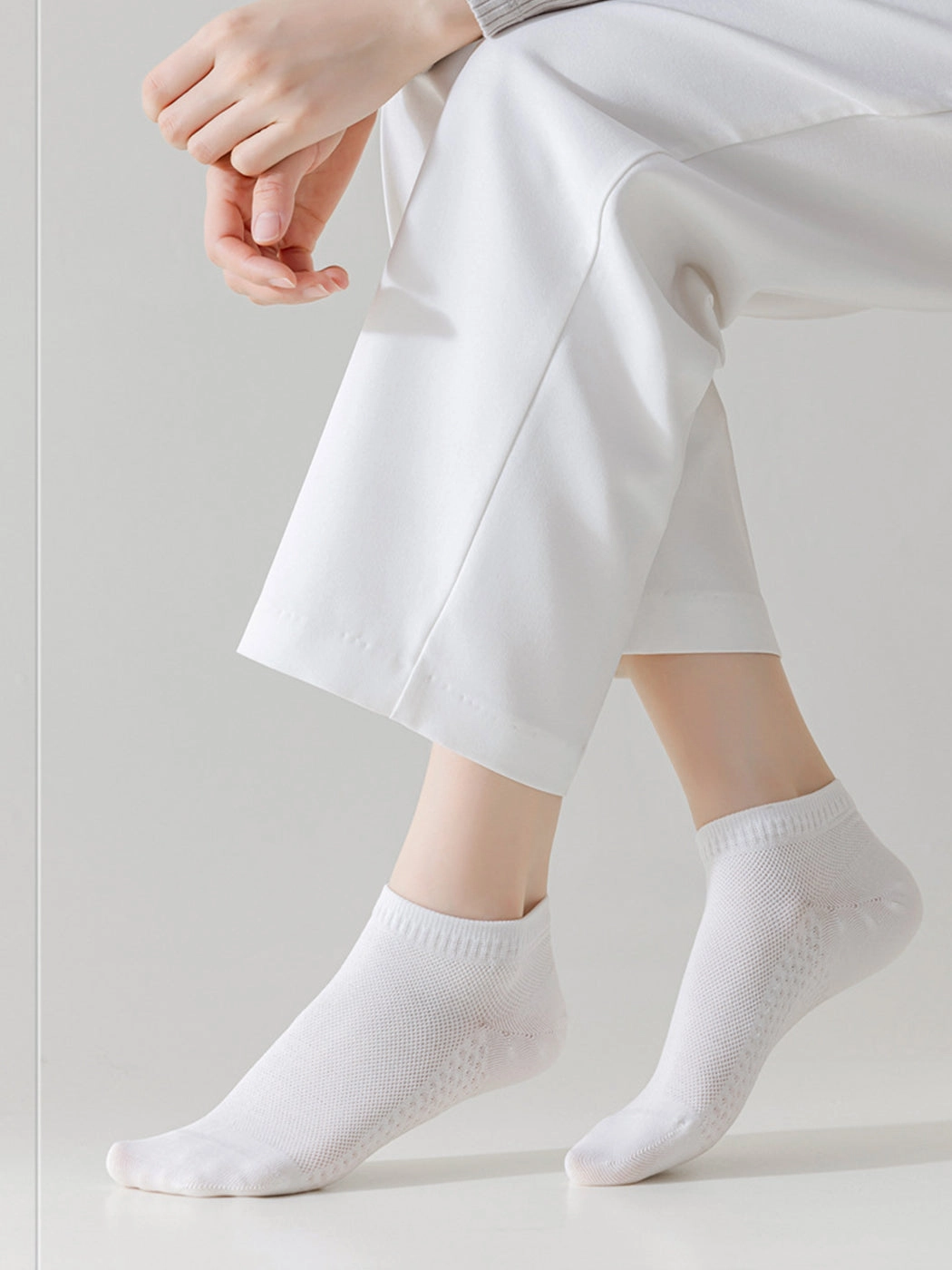 Women's Thin Cotton Mesh Breathable Ankle Socks